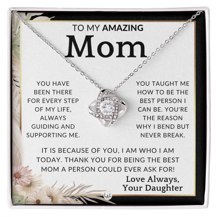 Necklaces ShineOn Fulfillment Gift for Mom Every Step To Mother From Daughter Beautiful Womens Pendant Necklace Great For Mothers Day Christmas or Her Birthday