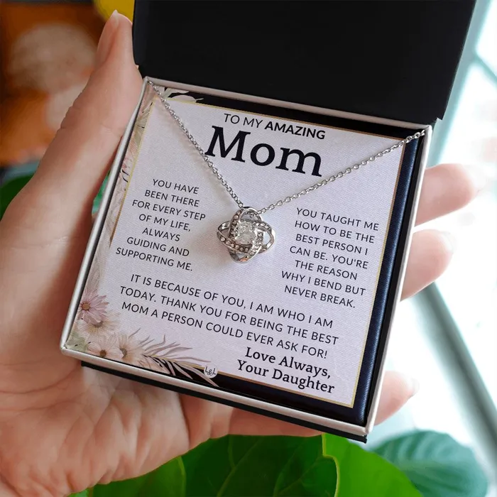 Necklaces ShineOn Fulfillment Gift for Mom Every Step To Mother From Daughter Beautiful Womens Pendant Necklace Great For Mothers Day Christmas or Her Birthday