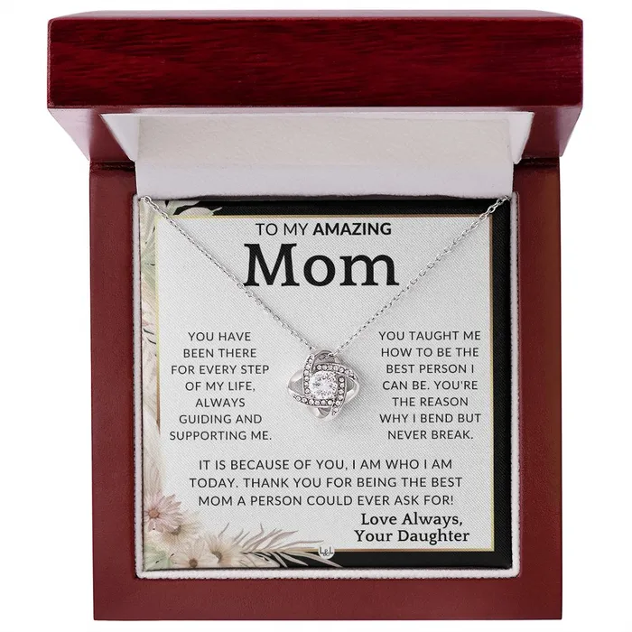 Necklaces ShineOn Fulfillment Gift for Mom Every Step To Mother From Daughter Beautiful Womens Pendant Necklace Great For Mothers Day Christmas or Her Birthday
