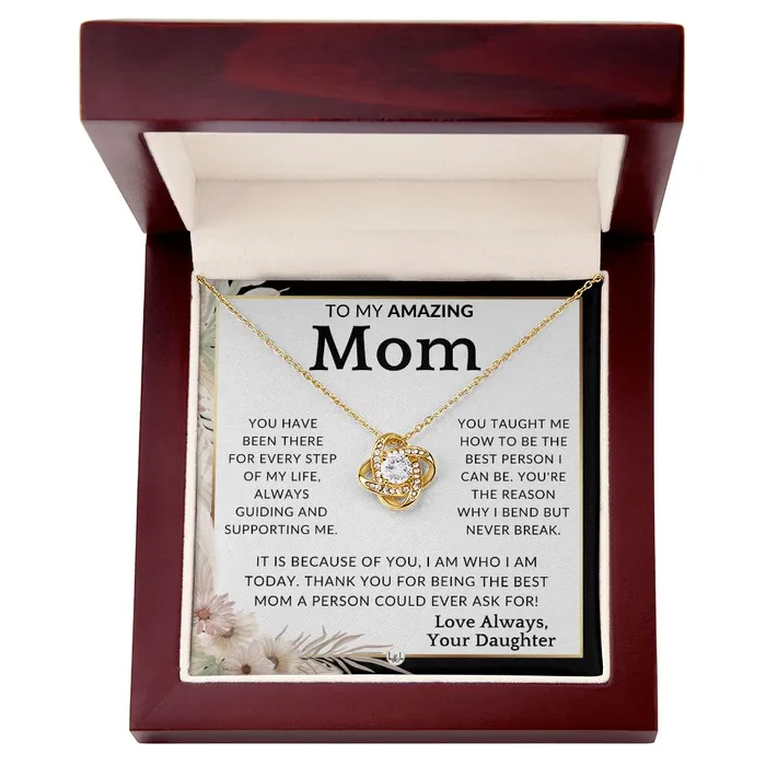 Necklaces ShineOn Fulfillment Gift for Mom Every Step To Mother From Daughter Beautiful Womens Pendant Necklace Great For Mothers Day Christmas or Her Birthday