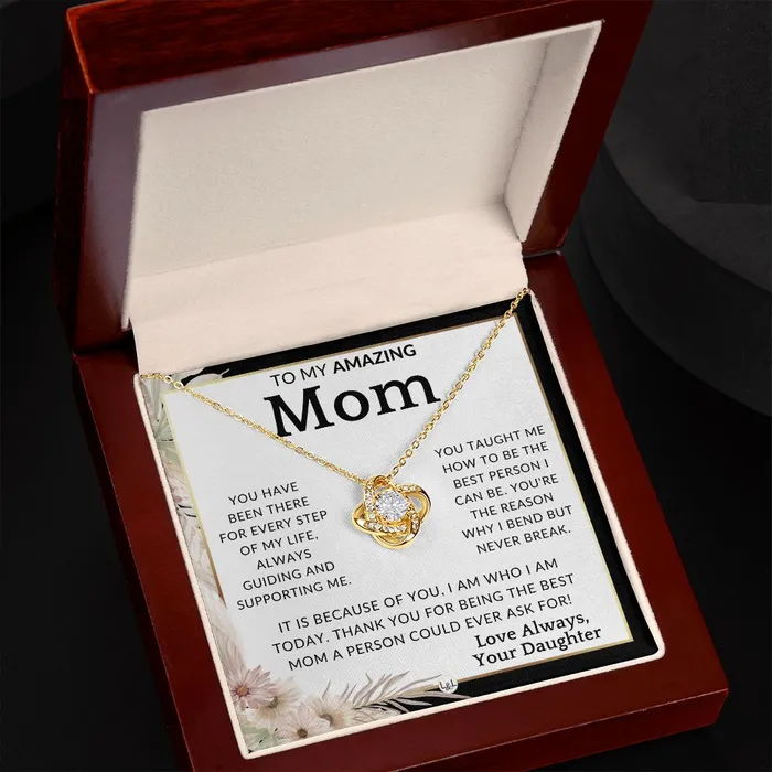 Necklaces ShineOn Fulfillment Gift for Mom Every Step To Mother From Daughter Beautiful Womens Pendant Necklace Great For Mothers Day Christmas or Her Birthday