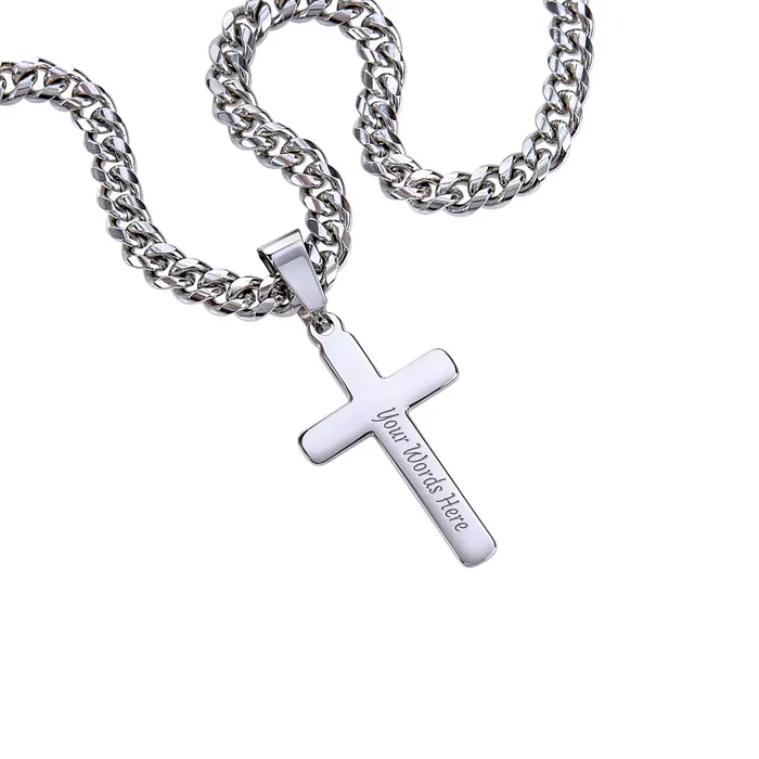 Necklaces ShineOn Fulfillment Gift For Our Son Numbers 62426 Christian Encouragement Christian Cross Pendant on Mens Chain Necklace Great for Christmas His Birthday Baptism or Confirmation