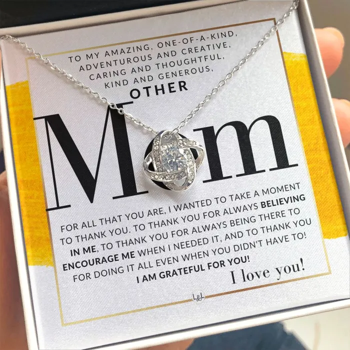 Necklaces ShineOn Fulfillment Gift For Your Other Mom Present for Stepmom Bonus Mom Second Mom Unbiological Mom or Other Mom Great For Mothers Day Christmas Her Birthday Or As An Encouragement Gift