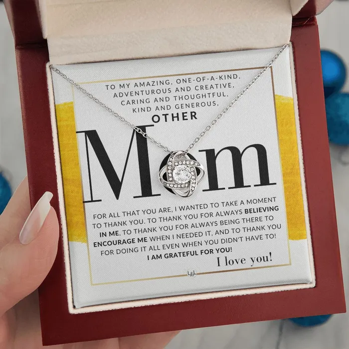 Necklaces ShineOn Fulfillment Gift For Your Other Mom Present for Stepmom Bonus Mom Second Mom Unbiological Mom or Other Mom Great For Mothers Day Christmas Her Birthday Or As An Encouragement Gift