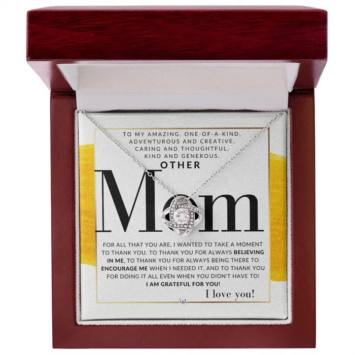 Necklaces ShineOn Fulfillment Gift For Your Other Mom Present for Stepmom Bonus Mom Second Mom Unbiological Mom or Other Mom Great For Mothers Day Christmas Her Birthday Or As An Encouragement Gift