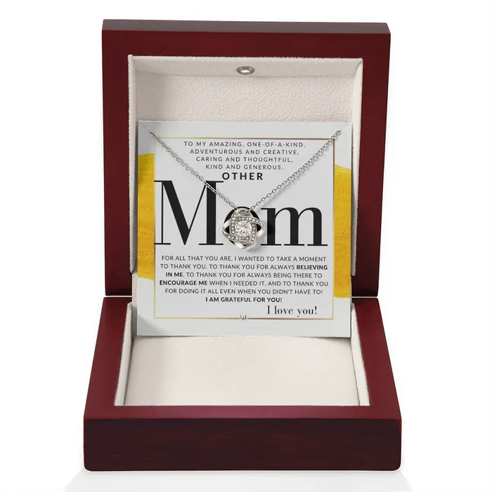 Necklaces ShineOn Fulfillment Gift For Your Other Mom Present for Stepmom Bonus Mom Second Mom Unbiological Mom or Other Mom Great For Mothers Day Christmas Her Birthday Or As An Encouragement Gift