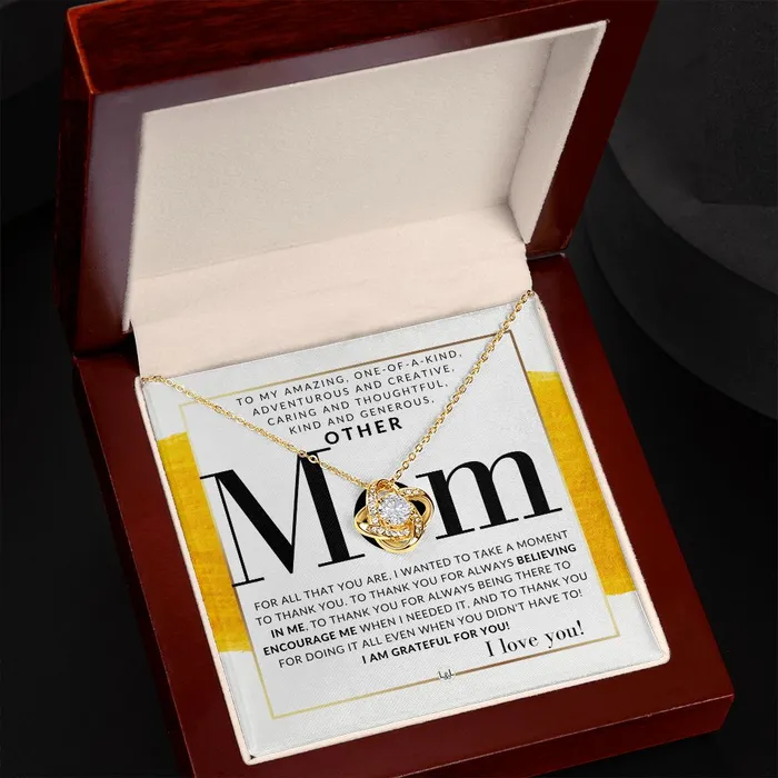 Necklaces ShineOn Fulfillment Gift For Your Other Mom Present for Stepmom Bonus Mom Second Mom Unbiological Mom or Other Mom Great For Mothers Day Christmas Her Birthday Or As An Encouragement Gift