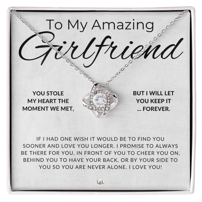 Necklaces ShineOn Fulfillment My Girlfriend You Stole My Heart Thoughtful and Romantic Gift for Her Soulmate Necklace Christmas Valentines Birthday or Anniversary Gifts Necklaces ShineOn Fulfillment My Girlfriend You Stole My Heart Thoughtful and Romantic Gift for Her Soulmate Necklace Christmas Valentines Birthday or Anniversary Gifts