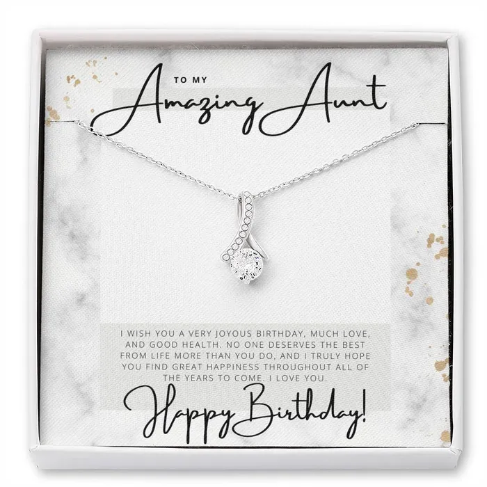 Necklaces ShineOn Fulfillment To my Amazing Aunt Happy Birthday Birthday Gift For Aunt Pendant Necklace Necklaces ShineOn Fulfillment To my Amazing Aunt Happy Birthday Birthday Gift For Aunt Pendant Necklace