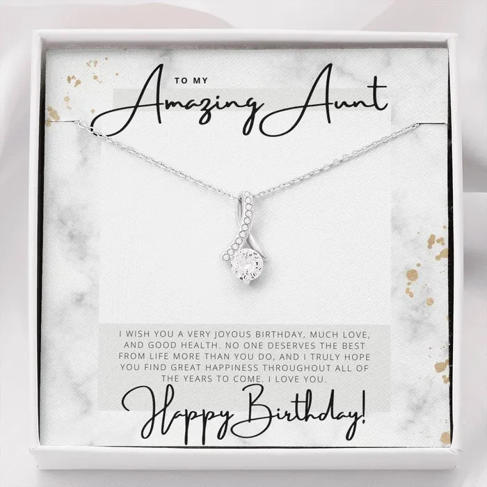 Necklaces ShineOn Fulfillment To my Amazing Aunt Happy Birthday Birthday Gift For Aunt Pendant Necklace