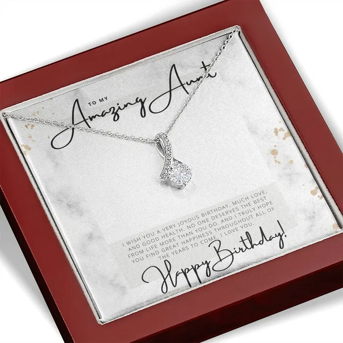 Necklaces ShineOn Fulfillment To my Amazing Aunt Happy Birthday Birthday Gift For Aunt Pendant Necklace