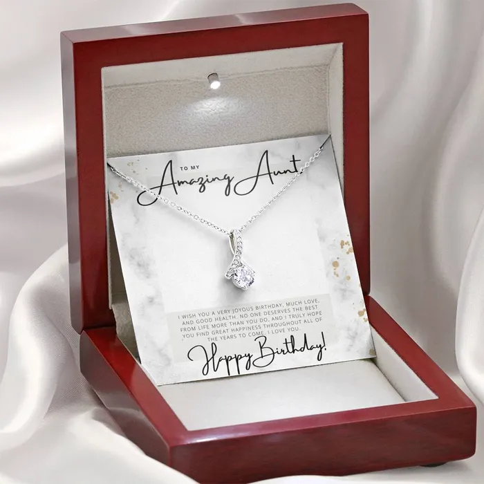 Necklaces ShineOn Fulfillment To my Amazing Aunt Happy Birthday Birthday Gift For Aunt Pendant Necklace