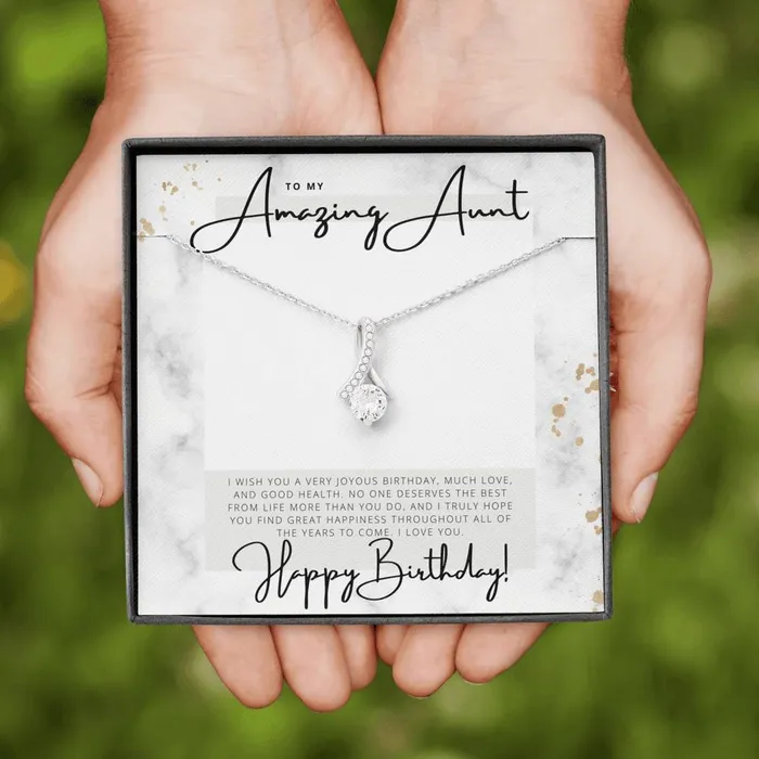 Necklaces ShineOn Fulfillment To my Amazing Aunt Happy Birthday Birthday Gift For Aunt Pendant Necklace