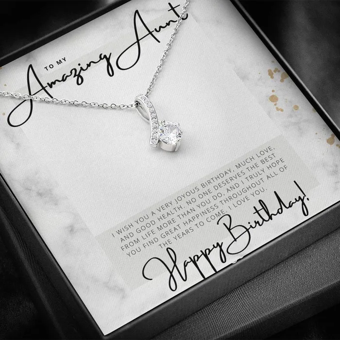 Necklaces ShineOn Fulfillment To my Amazing Aunt Happy Birthday Birthday Gift For Aunt Pendant Necklace