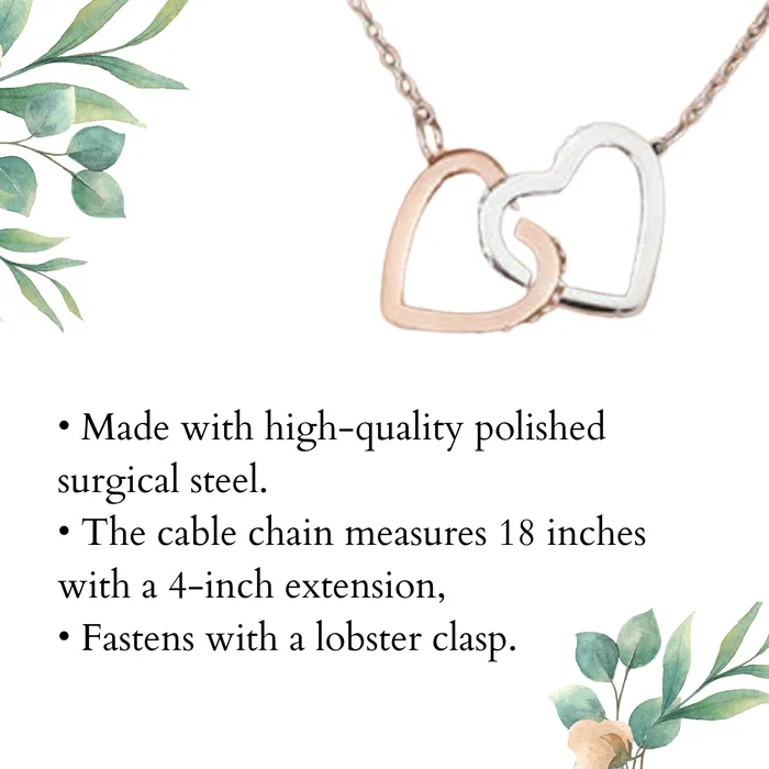 Necklaces ShineOn Fulfillment To My Beautiful Daughter In Law Interlocking Hearts Pendant Necklace