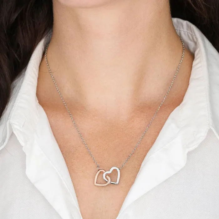 Necklaces ShineOn Fulfillment To My Beautiful Daughter In Law Interlocking Hearts Pendant Necklace
