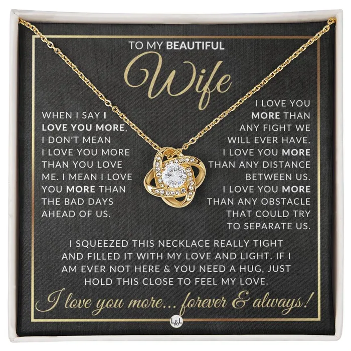 Necklaces ShineOn Fulfillment To My Beautiful Wife Pendant Necklace Sentimental and Romantic Christmas Gift Valentines Day Birthday or Anniversary Present Necklaces ShineOn Fulfillment To My Beautiful Wife Pendant Necklace Sentimental and Romantic Christmas Gift Valentines Day Birthday or Anniversary Present