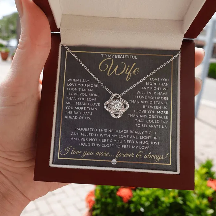 Necklaces ShineOn Fulfillment To My Beautiful Wife Pendant Necklace Sentimental and Romantic Christmas Gift Valentines Day Birthday or Anniversary Present