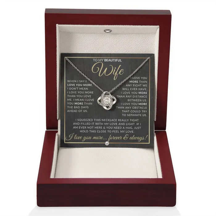 Necklaces ShineOn Fulfillment To My Beautiful Wife Pendant Necklace Sentimental and Romantic Christmas Gift Valentines Day Birthday or Anniversary Present