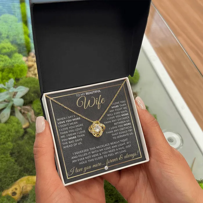 Necklaces ShineOn Fulfillment To My Beautiful Wife Pendant Necklace Sentimental and Romantic Christmas Gift Valentines Day Birthday or Anniversary Present