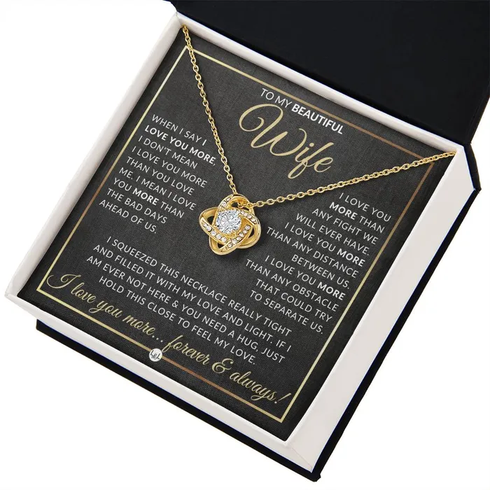 Necklaces ShineOn Fulfillment To My Beautiful Wife Pendant Necklace Sentimental and Romantic Christmas Gift Valentines Day Birthday or Anniversary Present