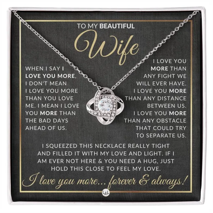 Necklaces ShineOn Fulfillment To My Beautiful Wife Pendant Necklace Sentimental and Romantic Christmas Gift Valentines Day Birthday or Anniversary Present