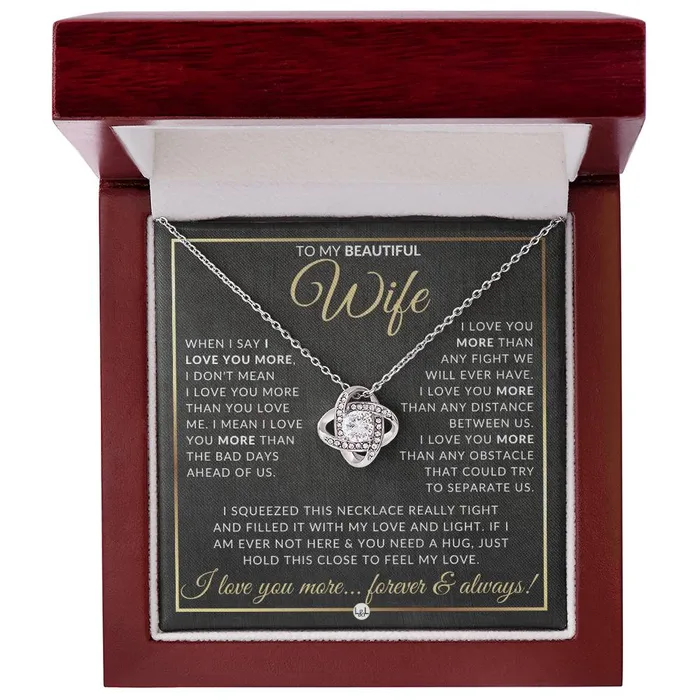 Necklaces ShineOn Fulfillment To My Beautiful Wife Pendant Necklace Sentimental and Romantic Christmas Gift Valentines Day Birthday or Anniversary Present
