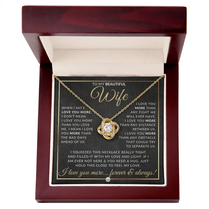 Necklaces ShineOn Fulfillment To My Beautiful Wife Pendant Necklace Sentimental and Romantic Christmas Gift Valentines Day Birthday or Anniversary Present