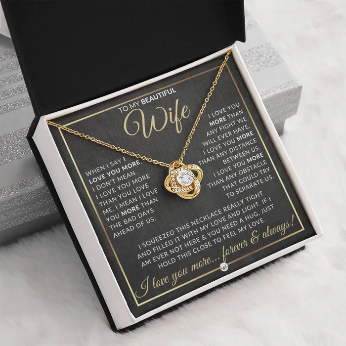 Necklaces ShineOn Fulfillment To My Beautiful Wife Pendant Necklace Sentimental and Romantic Christmas Gift Valentines Day Birthday or Anniversary Present