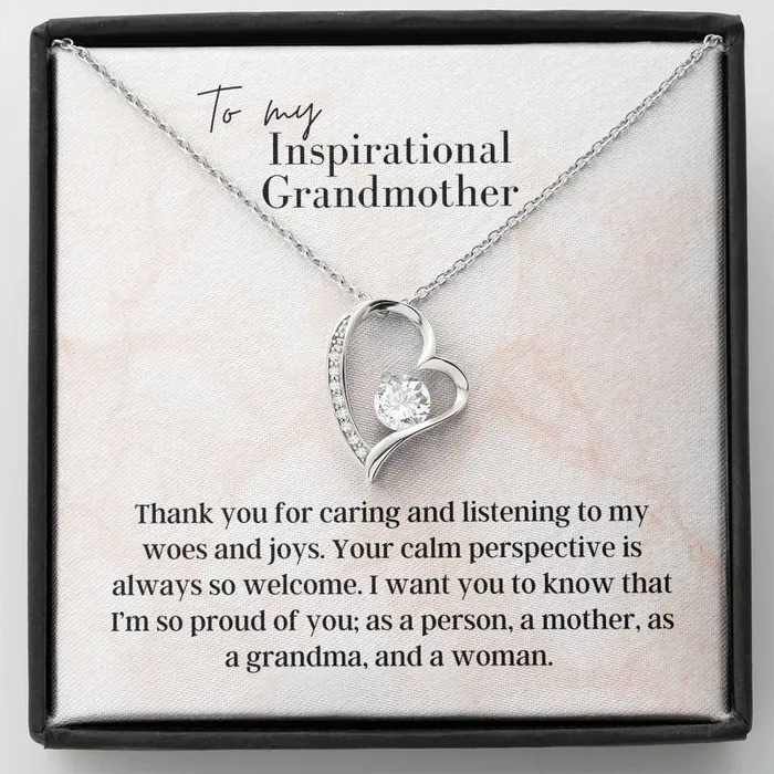 Necklaces ShineOn Fulfillment To My Inspirational Grandmother Forever Love Pendant Necklace