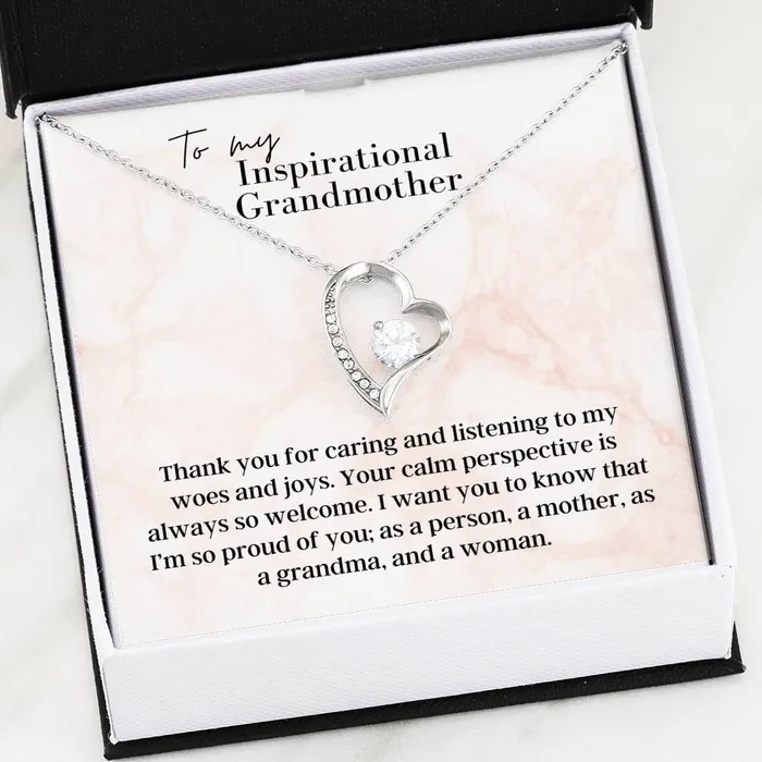 Necklaces ShineOn Fulfillment To My Inspirational Grandmother Forever Love Pendant Necklace