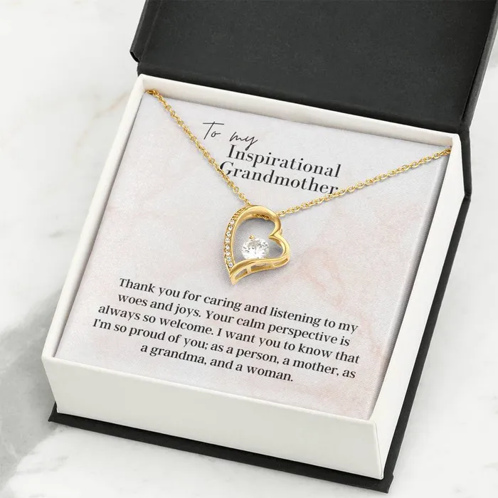 Necklaces ShineOn Fulfillment To My Inspirational Grandmother Forever Love Pendant Necklace