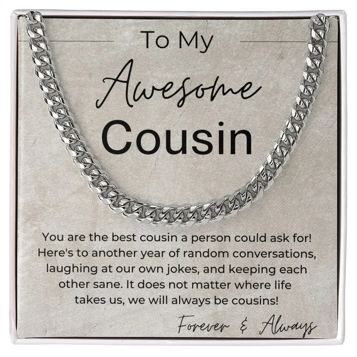 Necklaces ShineOn Fulfillment You Are The Best Cousin Gift For Guy Cousin Cuban Linked Chain Necklace
