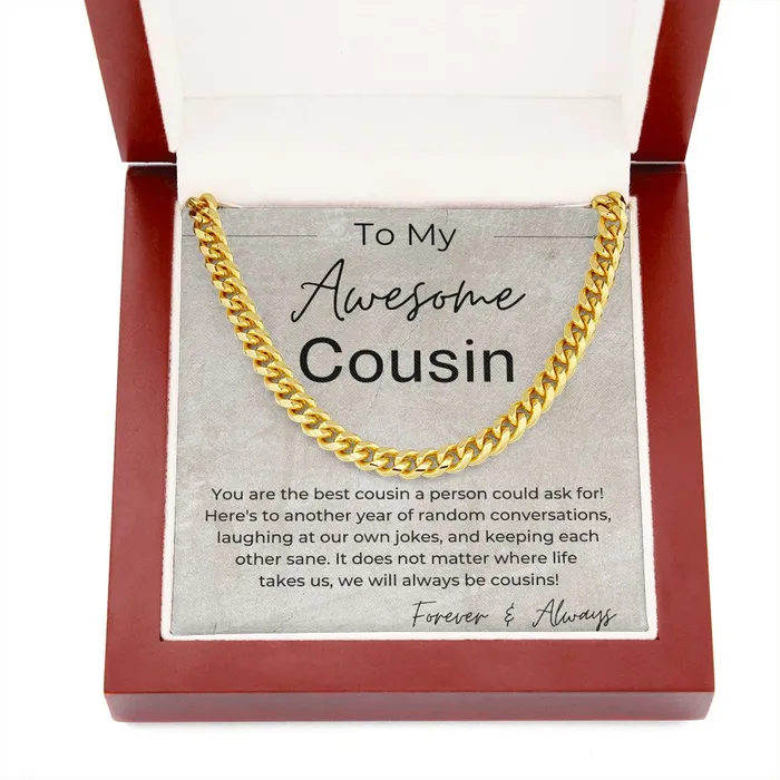 Necklaces ShineOn Fulfillment You Are The Best Cousin Gift For Guy Cousin Cuban Linked Chain Necklace