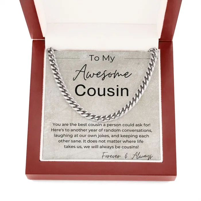 Necklaces ShineOn Fulfillment You Are The Best Cousin Gift For Guy Cousin Cuban Linked Chain Necklace