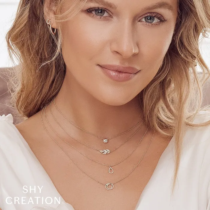 Necklaces SHY CREATION Shy Creation 14K Yellow Gold 020ctw Solitaire Style Necklace Necklaces SHY CREATION Shy Creation 14K Yellow Gold 020ctw Solitaire Style Necklace
