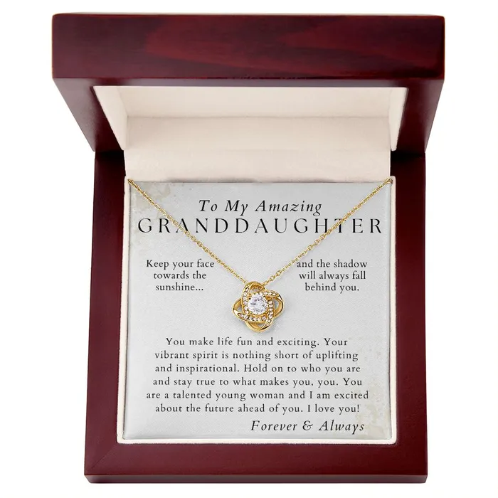 Necklaces Stay True Granddaughter Necklace Gift from Grandpa Grandma Birthday Graduation Valentines Christmas Gifts ShineOn Fulfillment