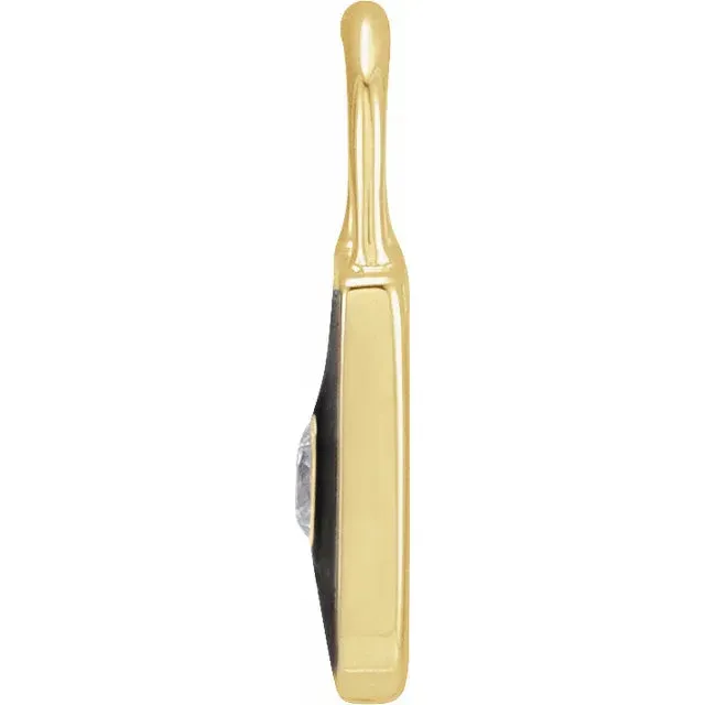 Necklaces UNLOCK Your Potential Enameled Natural Diamond Lock CharmPendant 14K White Yellow Rose 302 Fine Jewelry