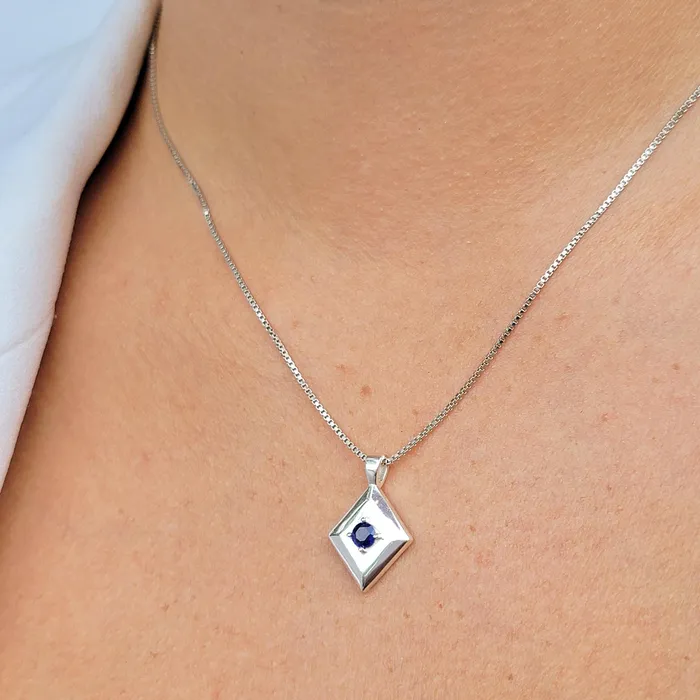 Necklaces Uniquelan Jewelry Natural Sapphire Pendant Necklace