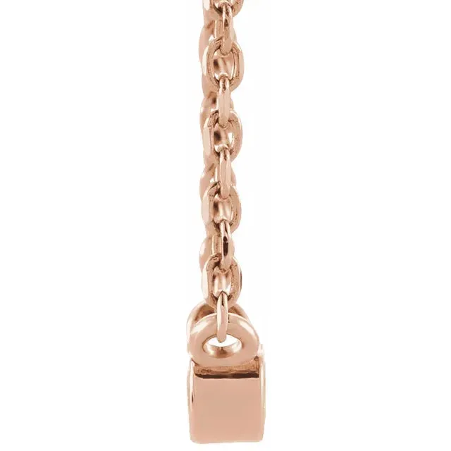 Necklaces Vintage Magnality Natural BezelSet Diamond 015 or 10 CT Solitaire Adjustable Necklace in Solid 14K Yellow White Rose Gold or Silver