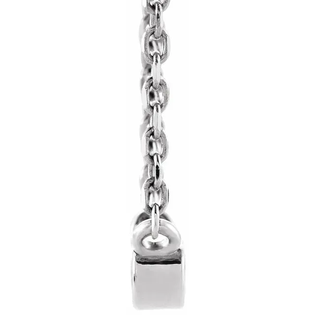 Necklaces Vintage Magnality Natural BezelSet Diamond 015 or 10 CT Solitaire Adjustable Necklace in Solid 14K Yellow White Rose Gold or Silver