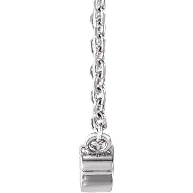 Necklaces Vintage Magnality Natural BezelSet Diamond 015 or 10 CT Solitaire Adjustable Necklace in Solid 14K Yellow White Rose Gold or Silver
