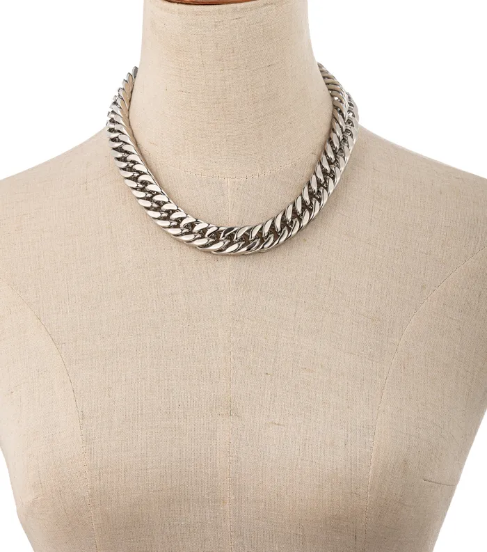 Nina Titanium Cuban Link Necklace Eye Candy LA Necklaces