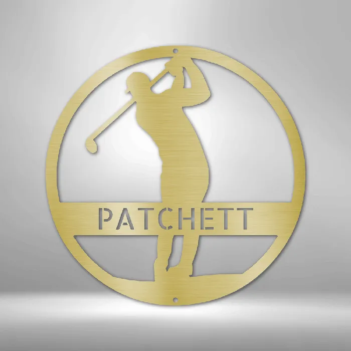 Personalized Golfer Metal Sign Personalized Golf Sign Personalized Golf Decor Golf Wall Art Bar Sign Metal Golf Sign Golf Gifts for Men My Easy Monogram Necklaces