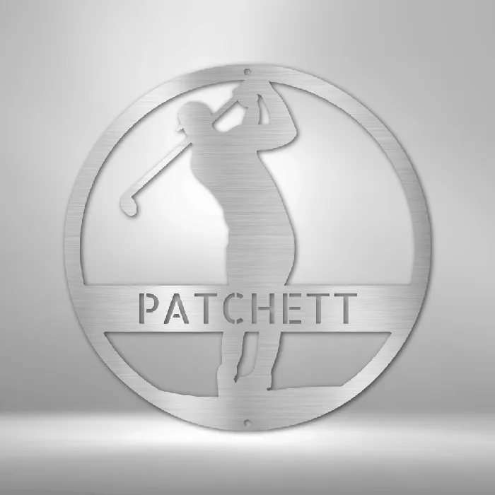 Personalized Golfer Metal Sign Personalized Golf Sign Personalized Golf Decor Golf Wall Art Bar Sign Metal Golf Sign Golf Gifts for Men My Easy Monogram Necklaces