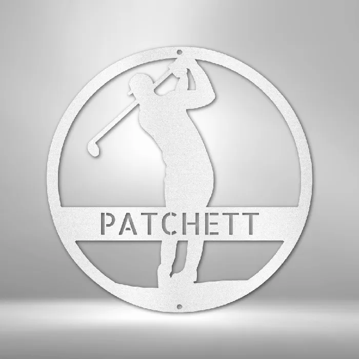 Personalized Golfer Metal Sign Personalized Golf Sign Personalized Golf Decor Golf Wall Art Bar Sign Metal Golf Sign Golf Gifts for Men My Easy Monogram Necklaces