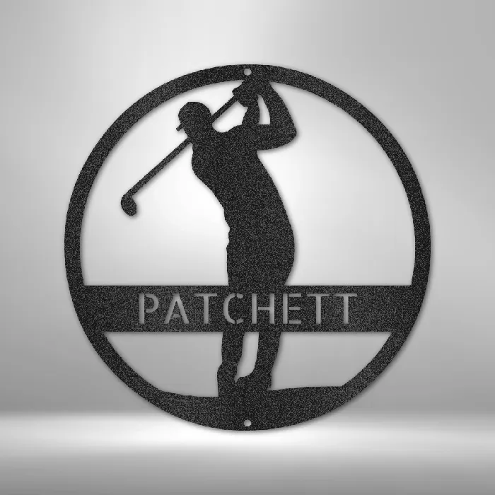 Personalized Golfer Metal Sign Personalized Golf Sign Personalized Golf Decor Golf Wall Art Bar Sign Metal Golf Sign Golf Gifts for Men My Easy Monogram Necklaces