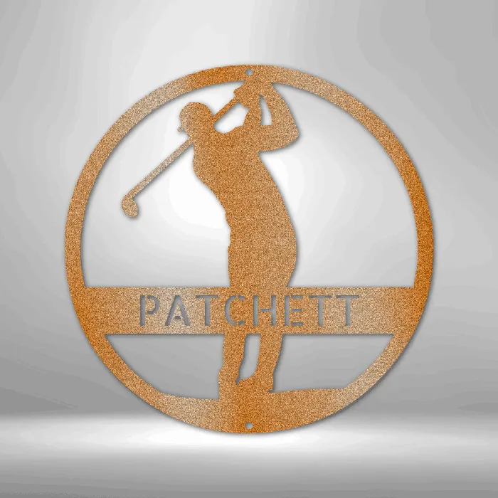 Personalized Golfer Metal Sign Personalized Golf Sign Personalized Golf Decor Golf Wall Art Bar Sign Metal Golf Sign Golf Gifts for Men My Easy Monogram Necklaces