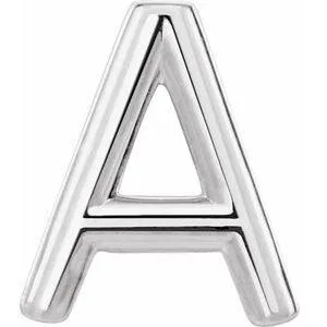 Personalized Initial Wear Everyday Stud Earring Solid Sterling Silver AZ 302 Fine Jewelry Earrings