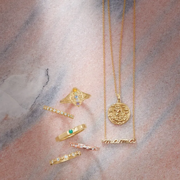 Petite Mama Script 16 or 18 Necklace Solid 14K Gold Platinum or Silver 302 Fine Jewelry Necklaces